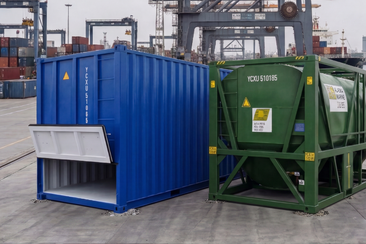 Bulk grain containers shipping